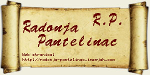 Radonja Pantelinac vizit kartica